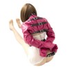 MAGENTA Soft Leather Adjustable Bolero Straitjacket