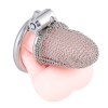 Stainless Steel push-lock Wire Mesh Chastity Cage S - ZC255-S