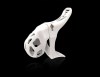 3D printed swallowtail ring chastity cage white