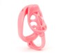 Turtle shell cage chastity lock Botton Black / Pink / Clear