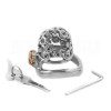 Stainless Steel Screw Cage Male Chastity Device ZC257