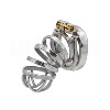 Stainless Steel with anti escape spike ring Male Chastity Device ZC259
