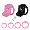 3D printed Lolita chastity lock pink/black ZC263